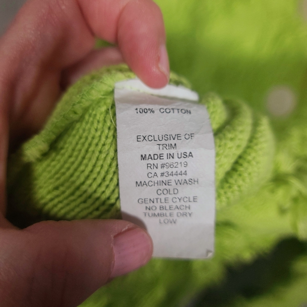 Willow lime green medium sweater - Picture 5 of 7
